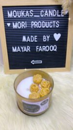 ⁦Beige Bloom Candle⁩ - الصورة ⁦3⁩