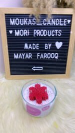 ⁦Red Snowflake Candle⁩ - الصورة ⁦4⁩