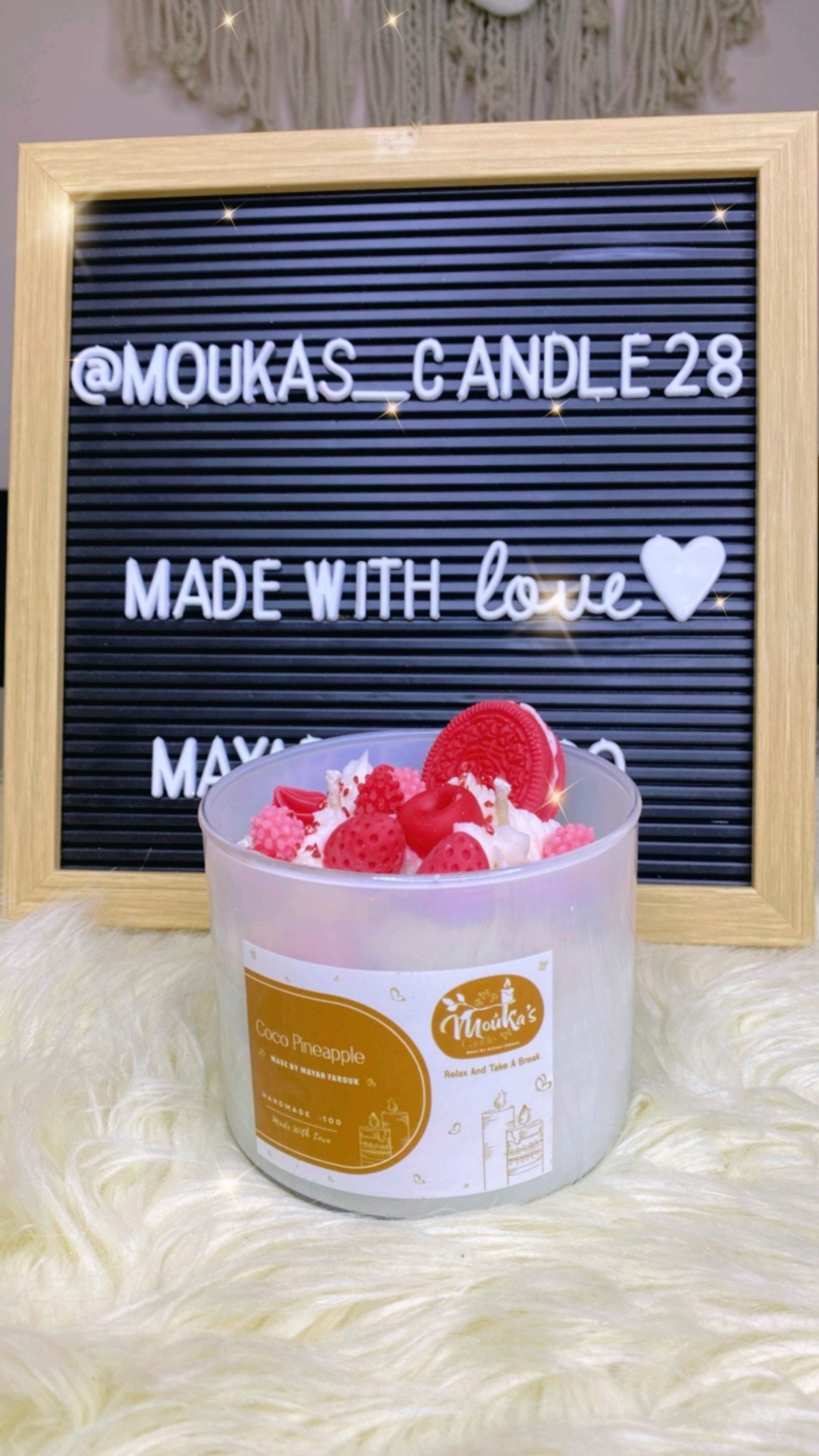 {"eId":"3604087269909435","CameraPosition":1} Creamy Candy Candle - الصورة 1